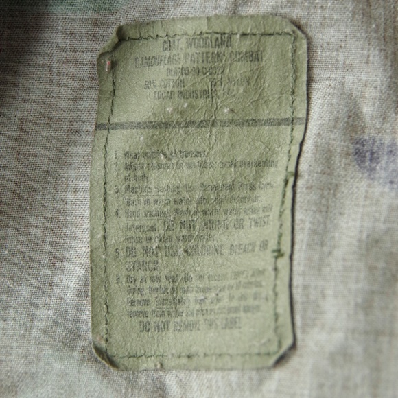 1990 Edgar Industries, Inc Combat Coat Woodland Camouflage Size Medium Regular - Picture 9 of 9